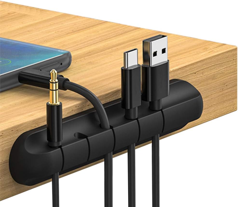 Cord Organizer Desk Kit Cable Holder 2 Pcs And Reusable Cable Ties 24 Pcs Wire Holder For Desktop Table Nightstand And Car Wire Organizer For Computer Drawer Power Strip And Bag