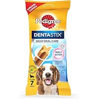 Pedigree Dentastix Medium Breed (10-25 kg) Oral Care Dog Treat (Chew Sticks) (7 Sticks) 180g Weekly Pack