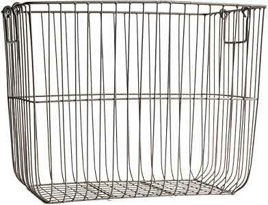 SNL Malla de alambre vintage Canasta de almacenamiento de hierro