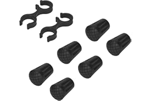 TheFitLife Trekking Poles Tip Set, Pole Tip Protectors Fits Most Standard Hiking Poles, Replacement Caps Ends for Walking Pol