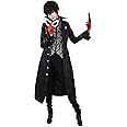 miccostumes Men's Costume Anime Thief Cosplay Black Ankle-length Tailcoat Shirt Gloves and Eye Covering