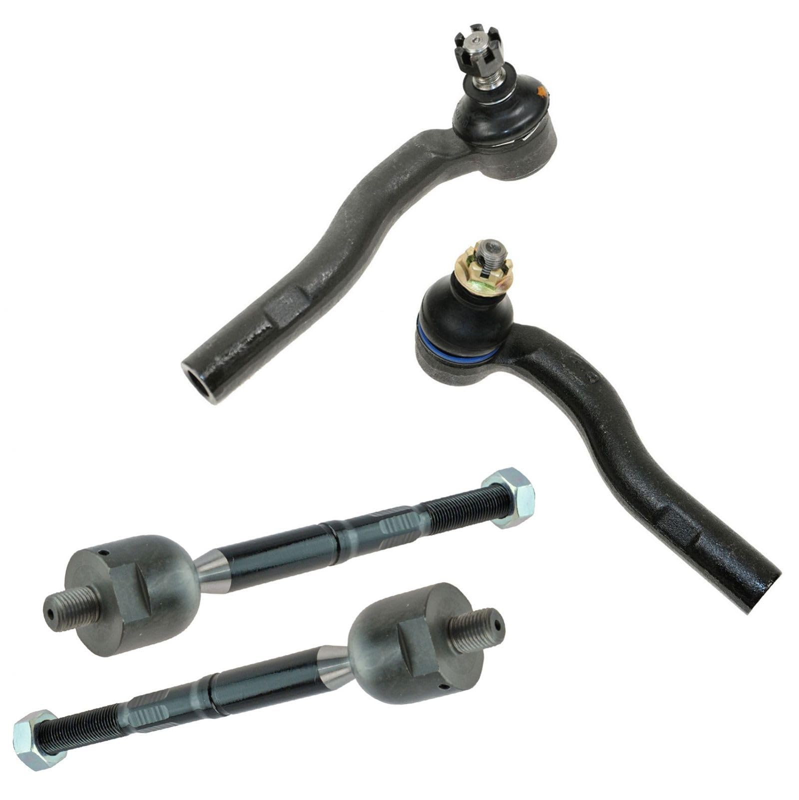 TRQ Front Inner and Outer Tie Rod Set 4 Piece Compatible with 2002-2010 Lexus SC430 Image
