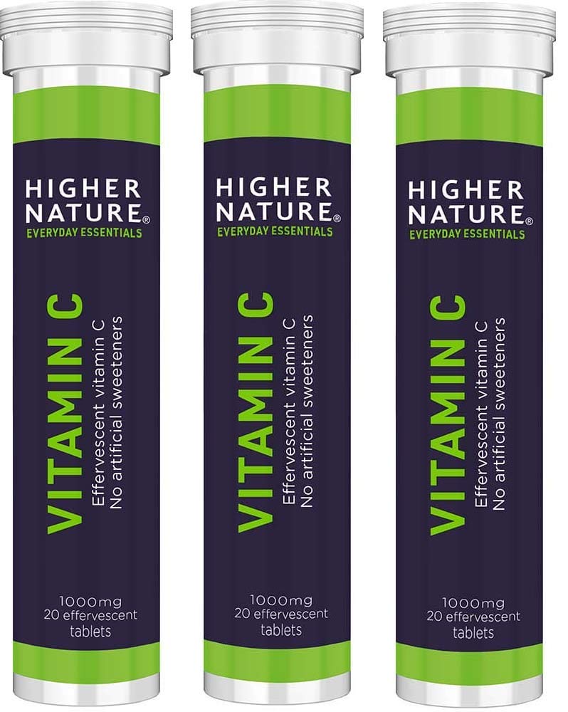 Higher Nature Fizzy C Effervescent Vitamins 20 tablet X 3 (Pack of 3)
