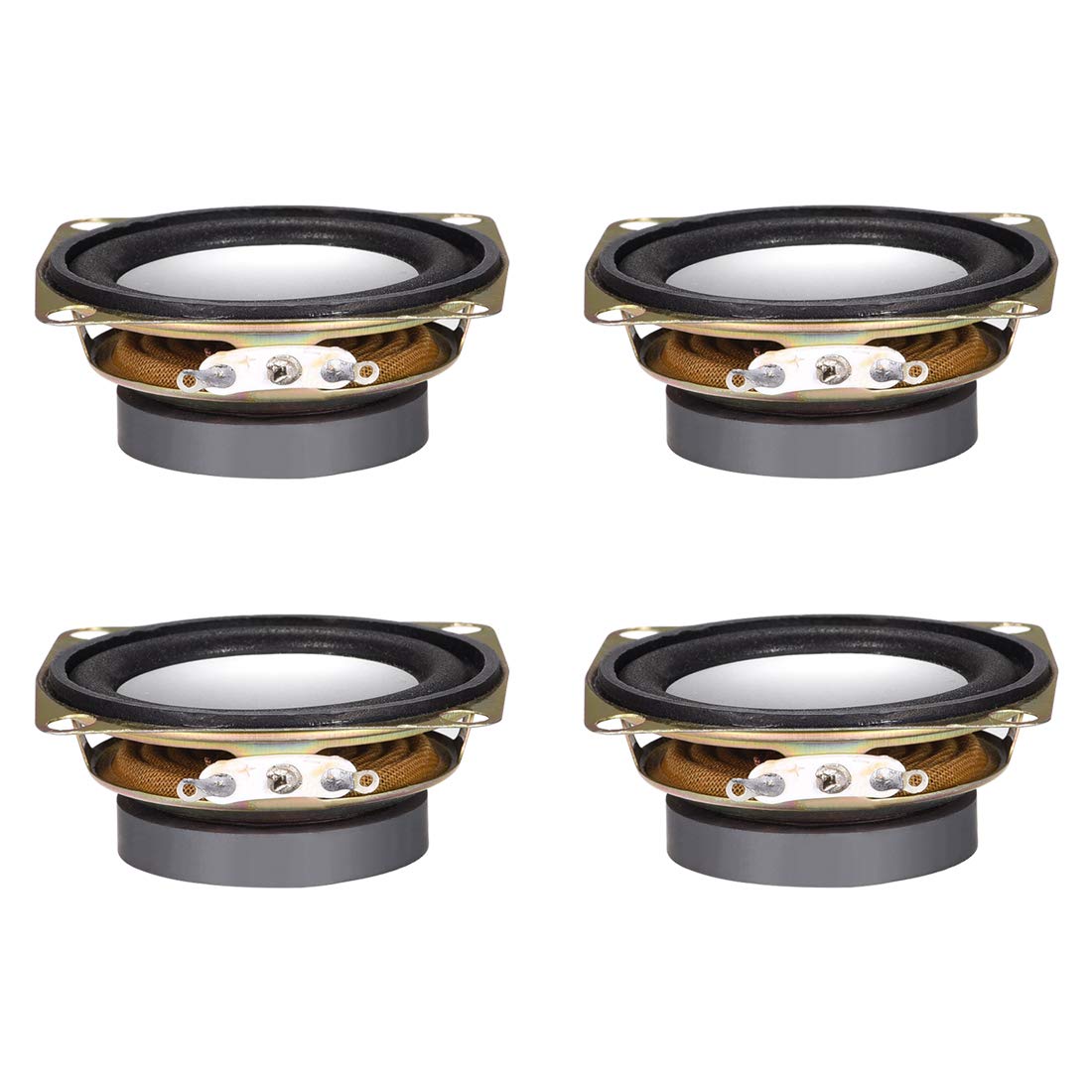 sourcing map 3W 4 Ohm DIY Magnetic Speaker 52mm Square Shape Replacement Loudspeaker 4pcs