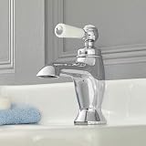 Milano Elizabeth Mono Basin Mixer Tap Lever Handle Chrome White Ceramic Disc view 2