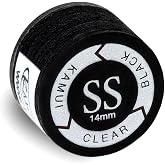 KAMUI Clear Black Laminated Pool Billiard CUE TIP - 1 pc - 14 mm - Genuine (Super Soft)