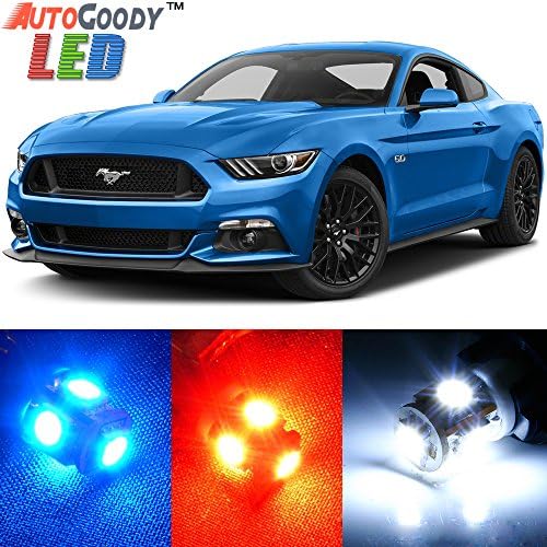 AutoGoody Premium Interior Xenon White LED Lights Package Upgrade for Ford Mustang (2005-2017) + Install Tool Kit