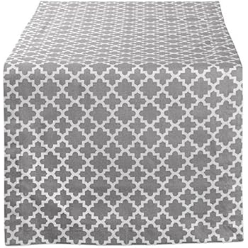 DII Lattice Cotton Table Runner for Dining Room, Foyer Table, Summer Parties and Everyday Use - 14x72