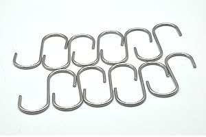 Yountiger 20 PCS S Hooks, Stainless Steel S Hooks for Hanging Kitchenware for Hanging Pots, Pans, Cups, Plants, Bags, Jeans, Towels ETC 3.6 in