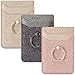 ACRSIKR Card Holder for Back of Phone, RFID Blocking Glitter Cell Phone Credit Wallet with Ring Pocket Stick on iPhone