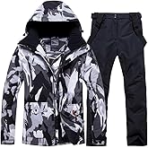 Men's Ski Suit Waterproof Snow Suits Two Piece Snowboard Jacket and Pants Set Outdoor Windproof Winter Warm Snowsuits