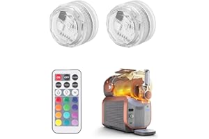 TIGA LED Capsule Lights for Ninja Slushi Max FS605 - No Installation, 13 Colors & 4 Modes - Bottle Cap-Sized Design for Slushi Max FS605 Machine Accessories - 2 Pack