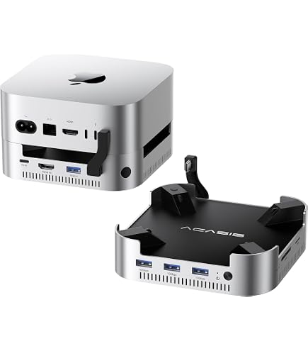 Mac mini Hub: 10 in 1 Aluminum Stand & Dock for Mac mini M4 Pro