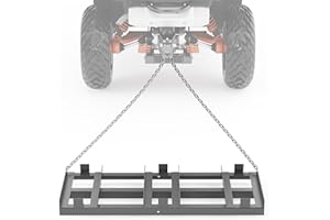 Garvee 6FT Drag Harrow Driveway for ATV, Tractor & UTV, Heavy Duty Tow Behind Driveway Grader with 6FT Chain Link - Landscape Rake for Gravel, Sand, Soil & Hay - Lawn Leveling Tool for Yard & Pasture