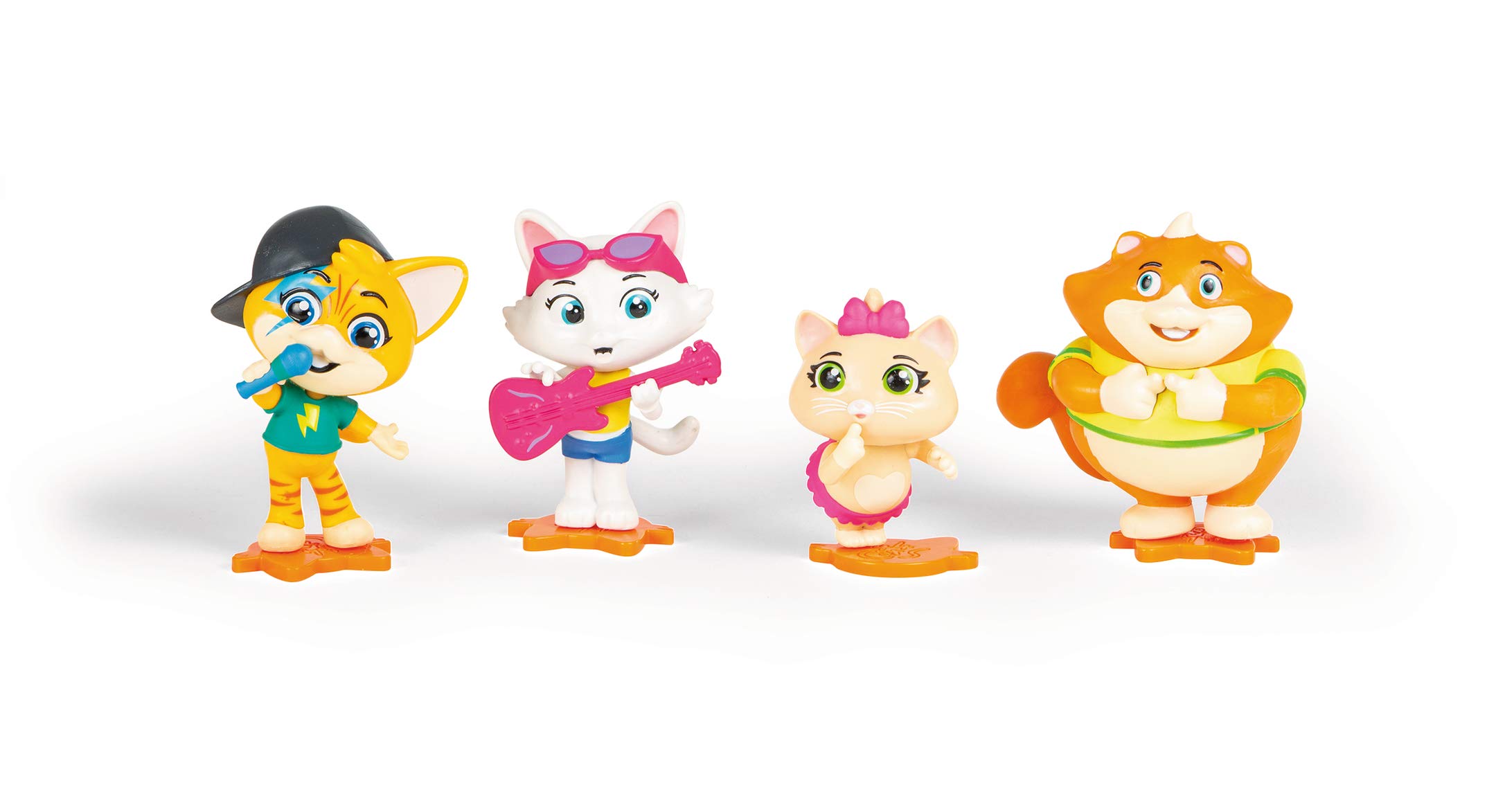 Smoby 44 Cats – Pack of 4 Articulated Figures, Characters of Lampo, Meatball, Pilou and Milady- 8 cm