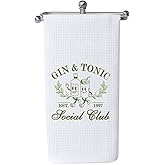 WCGXKO Gin Drinking Gift Gin Lover Gift Alcohol Drinker Gift Alcohol Lover Gift Drinking Lover Gift (G and T Towel)