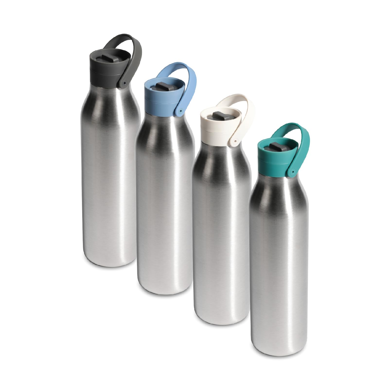 Circular&Co (Previous Generation) 750ml Stainless Steel Reusable Water Bottle – Insulated, Double Walled – Leakproof Lockable Lid – Dishwasher Safe, BPA & Melamine Free (Aquamarine Green)