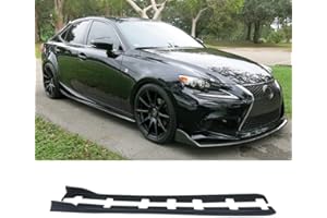 NINTE Side Skirts for 2014-2020 Lexus IS250 IS300 IS350 | AR Style ABS Plastic Primer Black Extension Rocker Panels
