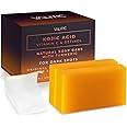 VALITIC Kojic Acid Vitamin C and Retinol Soap Bars with Turmeric for Dark Spot - Original Japanese Complex Infusedwith Collagen, Hyaluronic Acid, Vitamin E (2 Pack) - With Scrub Bag