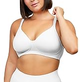 Leading Lady, Brigitte Full Coverage, Wireless, Padded T-Shirt Bra, Ballet Back, Side & Back Smoothing, Wide Straps, 36A-54G