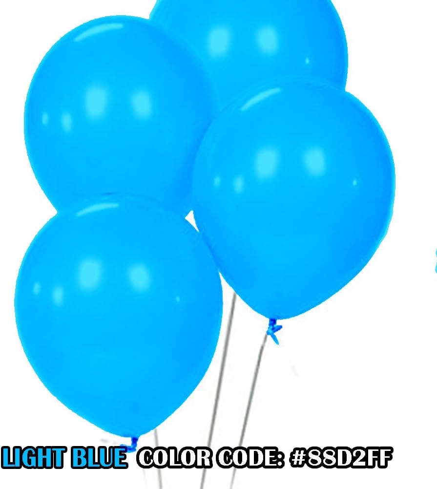 The Elixir Party 12 inches Balloons Laxtex Balloons Round 100pcs Light Blue