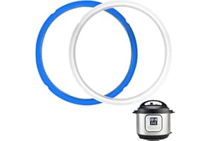 MIRUMIO 2 Pack Sealing Ring 6qt for Instant Pot Sealing Ring for 6 & 5qt Insta Pot, Food-grade Silicone Seal Rings Replacement for Instant Pot 6 Quart, Gasket for Instantpot Sealing Ring 6 qt Clear, Blue