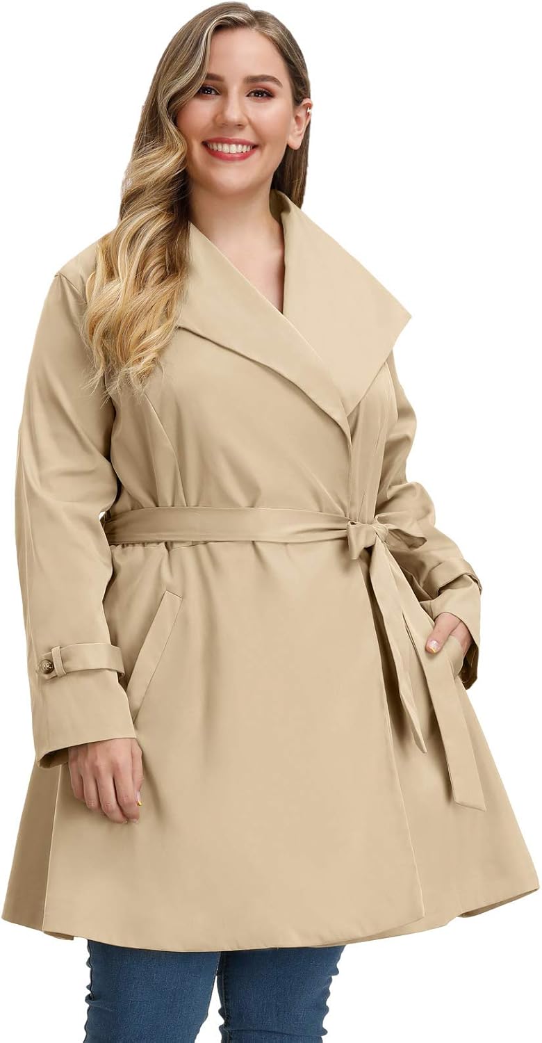 plus size trench coats on sale