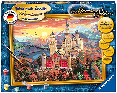 Ravensburger Malen nach Zahlen 28902 - Märchenschloss - Für Erwachsene und Kinder ab 14 Jahren