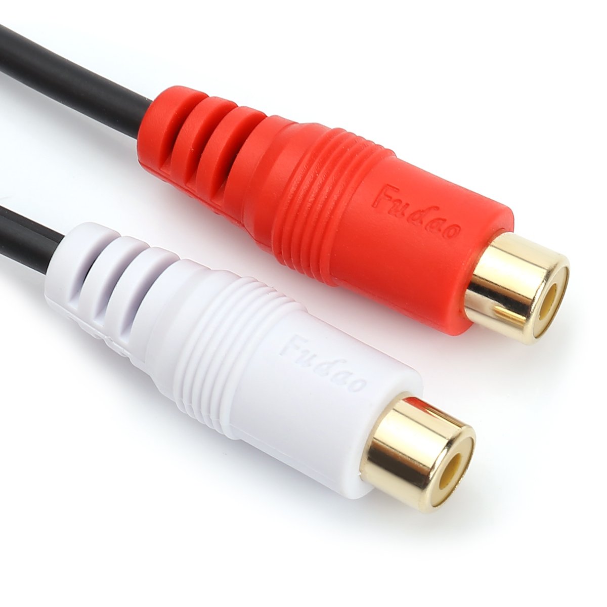RCA (M) to 2 RCA (F) Stereo Audio Y Adapter Subwoofer Cable (24k Gold Plated) 1 Male to 2 Female Y Splitter Connectors Extension Cord (20CM/0.5FT): Industrial & Scientific