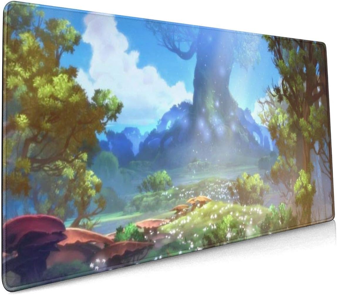 Non Slip Mouse Pad Adventure RPG Ori Blind Forest Fantasy 15.7x35.4 Inch