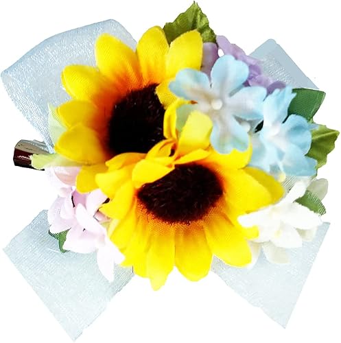 Amazon ファミリアdr ひまわり畑 Cs 61 ヒマワリ 向日葵 造花 手作り 髪飾り 髪留め ヘアーアクセサリー コサージュ ブローチ イベント 発表会 花火大会 夏祭り ブローチ パーティ ブローチ 通販