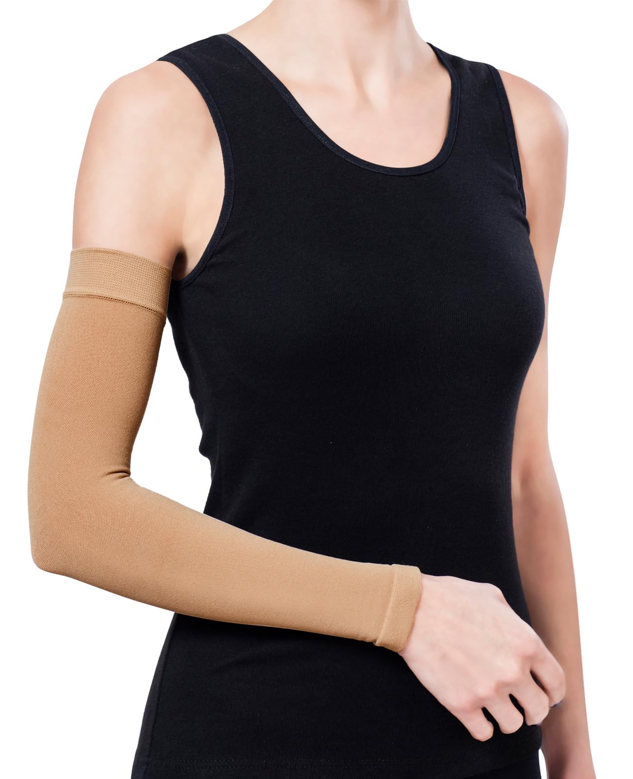 Tonus Elast 23-32 mmHg Compression Arm Sleeve, Post Mastectomy Anti Swelling Support of Class 2, Prevents Arm Lymphedema/Edema after Breast Reconstruction (Medium)