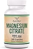 Magnesium Citrate 800mg, 180 Capsules, Digestion