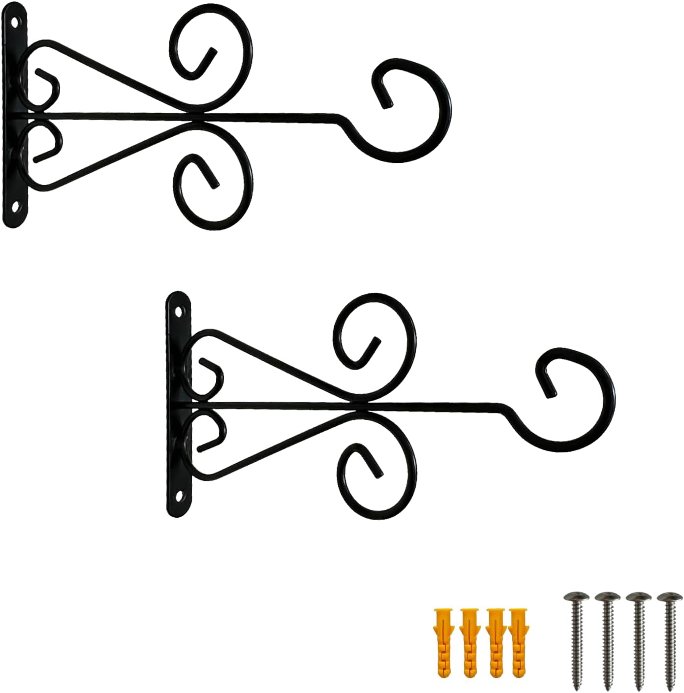 Outdoor Hanging Brackets - Rexwnadu Plant Hangers Outdoor&Indoor 2 Packs Hanging Plant Holder Hanging Plant Holder Wall Plant Hooks Hanging Plant Brackets Window Plant Hanger for Bird Feeder,Wind Chime,Home Decor