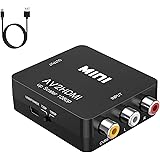 RCA to HDMI, AV to HDMI, Vilcome 1080P Mini RCA Composite CVBS AV to HDMI Video Audio Converter Adapter Supporting PAL/NTSC w