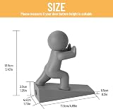 Omoojee Cute Door Stopper Wedge Gray Non-Slip Patented Vinyl Keep Doors Open view 2