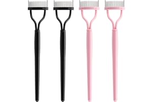 4 Pcs Eyelash Separator Tool Mascara Brushes Eyelash Comb Separator Definer Lash Comb for Combing, Separating Lashes - Pink&B