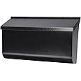 Architectural Mailboxes Woodlands Galvanized Steel Wall Mount Mailbox, L4010WBAM, Black, Medium Capacity
