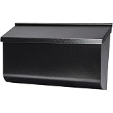 Architectural Mailboxes Woodlands Steel Wall Mount Mailbox, Textured Black | Galvanized steel build for outside with weather-resistant outdoor construction and a rust-resistant powder-coat finish.