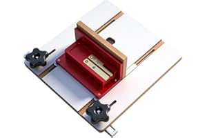 Aepiraza Router Table Box Joint Jig, Finger Joint Jig with 1/4", 3/8", 1/2" Brass Indexing Keys, Knobs to Lock Platform with 