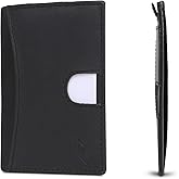 FOXHACKLE Credit Card Holder Slim Minimalist Front Pocket Leather Wallets for Men Small Thin Card Case Wallet.