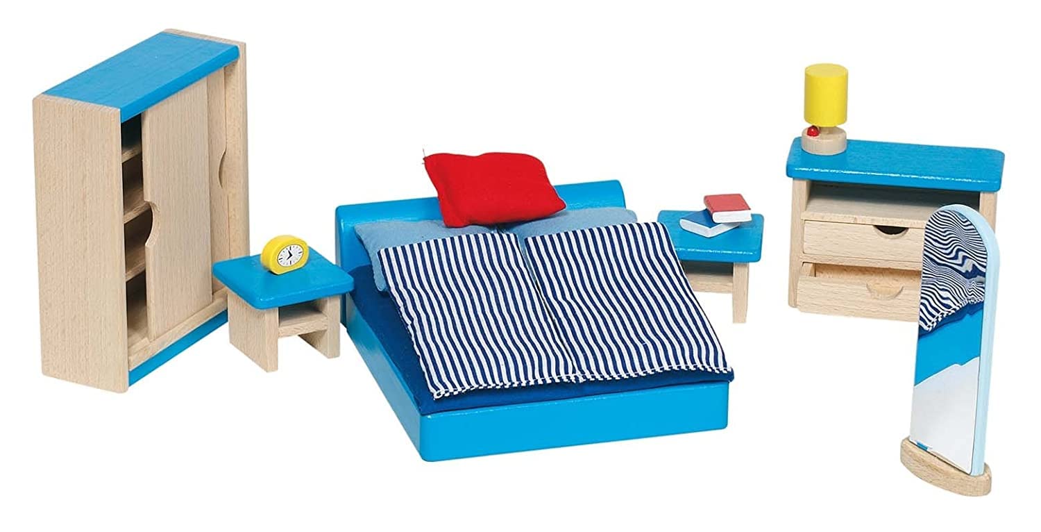 Goki - 51906 - Bedroom furniture for dolls house - 16 pieces