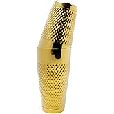 Diamond Boston Shaker Set (Gold), 16 oz & 28 oz Stainless Steel Weighted Tins, Metal Bar Tool for Professional Bartending