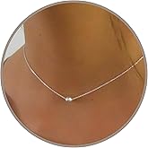 Annika Bella Choker Necklace for Women, Length 13-16 Inches, Sterling Silver/Gold Everyday Necklaces, Ball Bead Charm Chokers