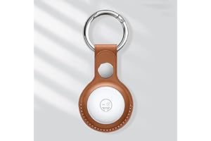 YUNAEDUO Apple AirTag Holder Keychain, Air tag Keychain, Airtag Case, Leather Air tag Holder with Anti-Lost Key Chain for Luggage, Keys, Pets, Kids, Bag
