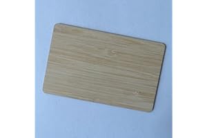 YARONGTECH NTAG215 NFC eco-friendly Wooden Card Work with TagMo and Amiibo for All NFC-Enabled Smartphones and Devices (Pack of 2) (Bamboo)