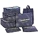 HiDay 7 Set Packing Cube System, 3 Travel Cubes, 3 Pouches, 1 Shoe Bag, Travel Luggage Organizer