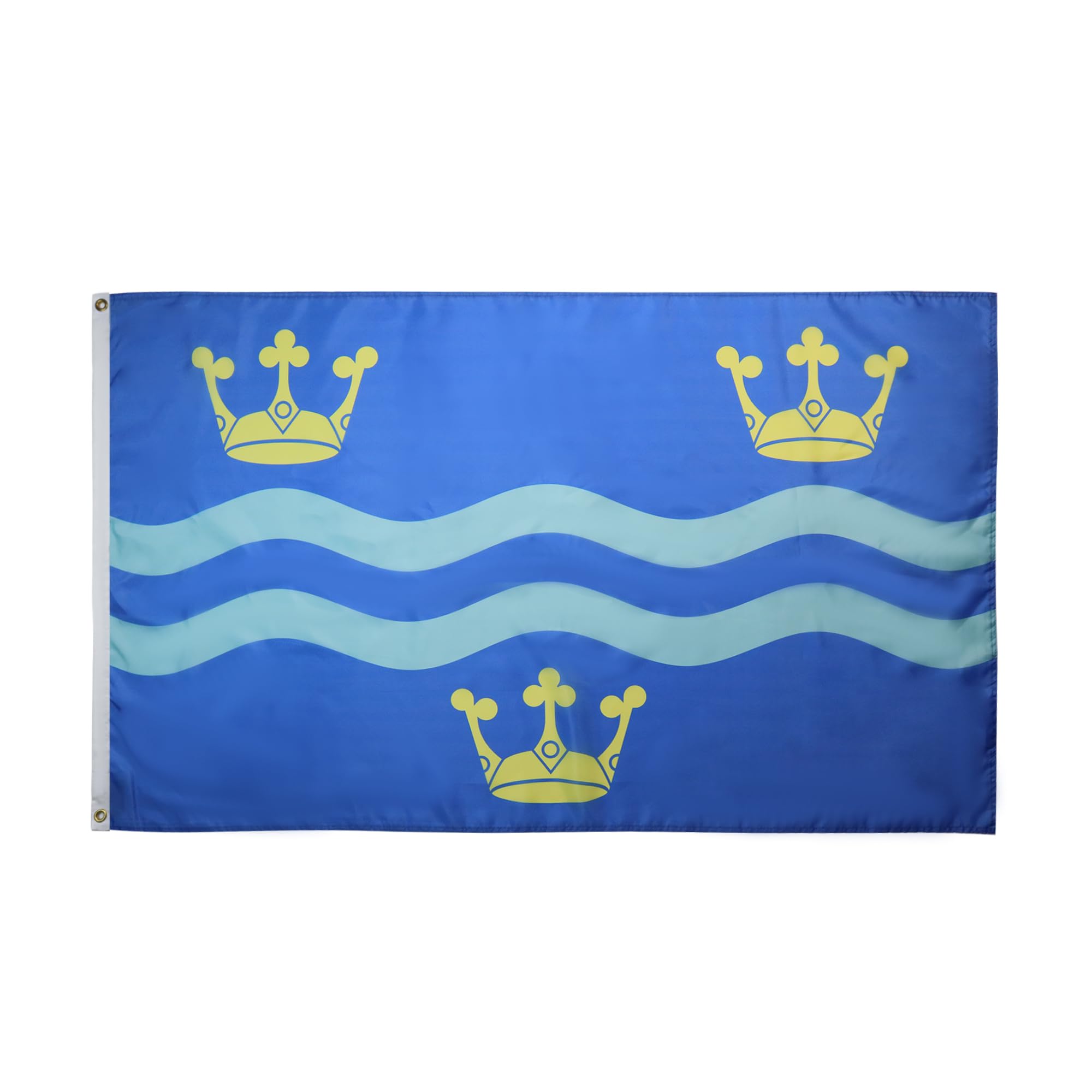 AZ FLAG - Cambridgeshire County Blue Flag - 3x5 Ft - 100D Polyester County Of Cambridge - England Banner with Two Metal Grommets - Fade Resistant - Vivid Colors - 3' x 5' Feet - 150x90 Cm