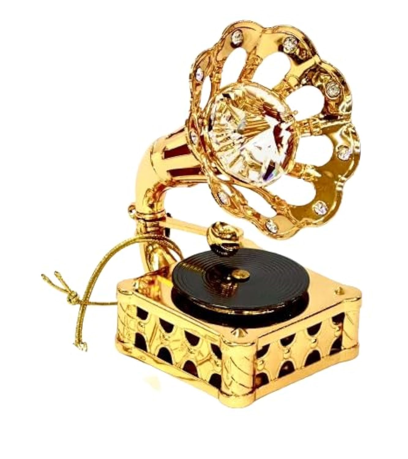 CRYSTAL TEMPTATIONS -Gramophone figurine embellished with crystals from Swarovski