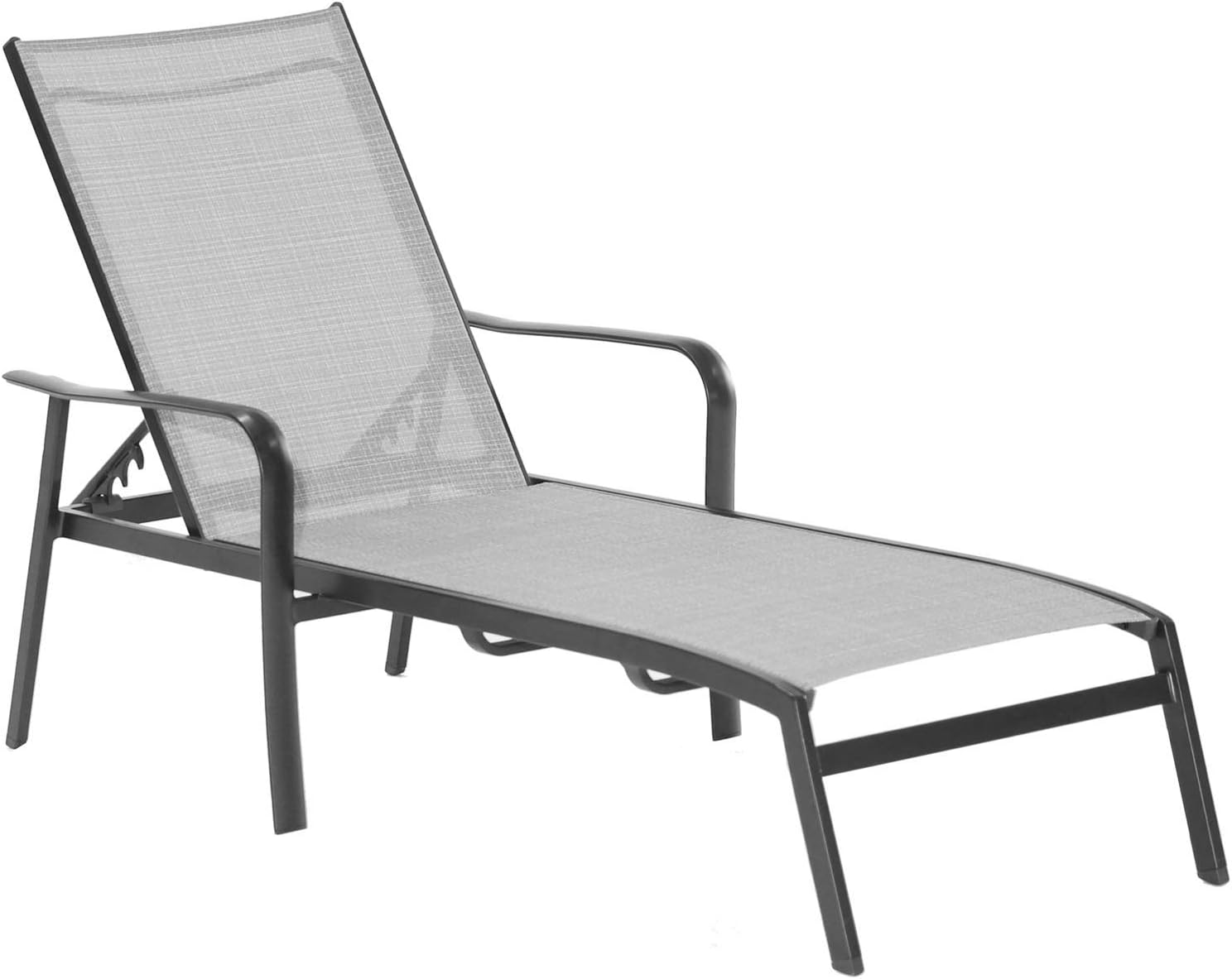 Hanover FOXCHS2PC-GRY Foxhill 2-Piece All-Weather Grade Aluminum Chaise Lounge Chair Set Commercial Outdoor Furniture, Gray/Gunmetal : Garden & Outdoor